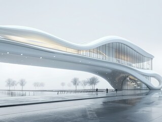 Obraz premium Dynamic supportive bridge design concepts, generated with ai