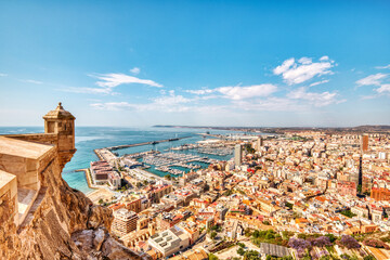 Santa Barbara Castle with Alicante Panorama Aerial View, Alicante