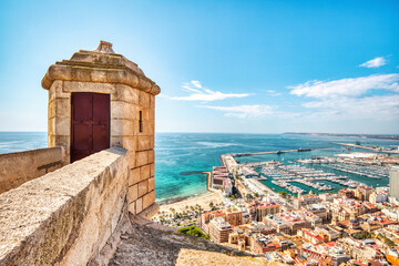 Santa Barbara Castle with Alicante Panorama Aerial View, Alicante