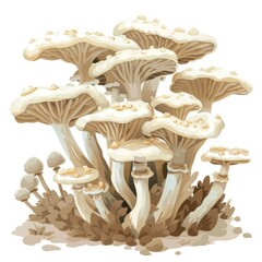 Whimsical Mushroom Illustration for Nature Lovers Generative AI