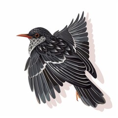 Colorful Bird Species Illustration on White Background for Nature Lovers Generative AI