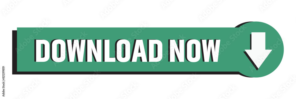 Poster download button isolated web element for application or websites. button for buy or download.