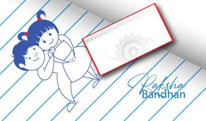 Creative and beautiful design of an Indian festival, Raksha Bandhan with illustration of Rakhi, typography and mandala design