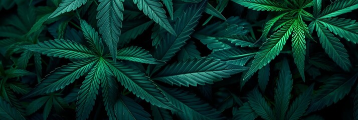 bunch of green cannabis leaves