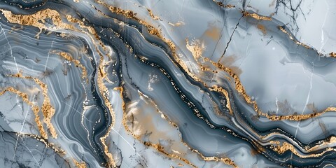 Fototapeta premium a marble pattern with gold and blue colors with gold accents