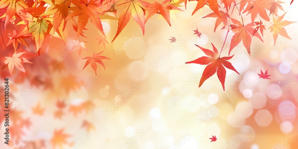 Poster tree with leaves on it's branches and a blurry background