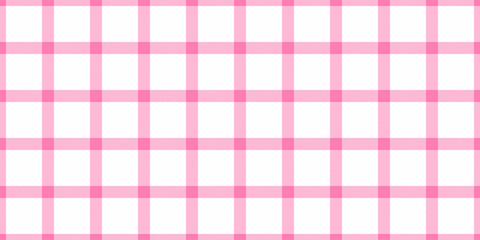 Newborn textile fabric check, romantic vector background tartan. Checking pattern seamless plaid texture in pink and white colors.