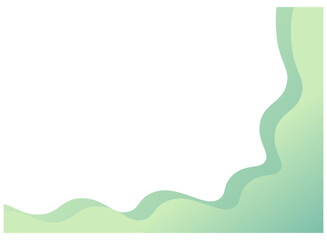 Green gradient shapes for paper corners. Vector illustration.