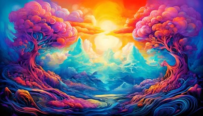 Obraz premium Abstrakte Landschaft. Hintergrund für Design 2.