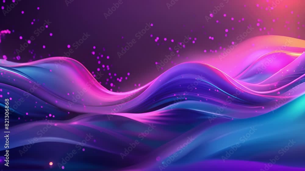 Leinwandbilder a background featuring blue and purple waves, creating a dynamic and abstract visual.