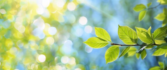 Green Leaves on a Tree Branch