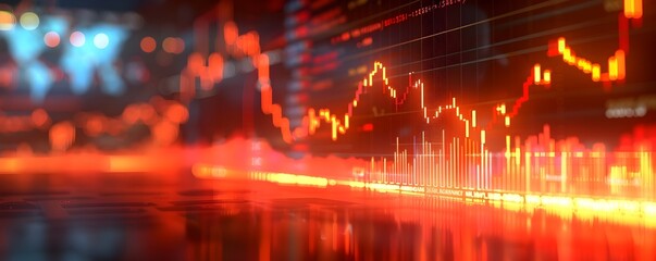 Futuristic Market Visualization with Cryptocurrency and Financial Data Trends