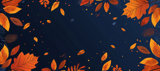 Autumn Leaves Vector Background