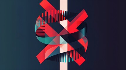 Abstract geometric shapes in vibrant colors for modern and technology-related designs