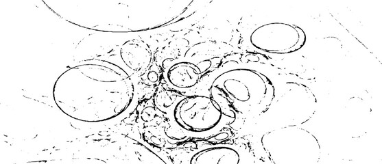 Monochrome texture composed of irregular graphic elements. Distressed uneven grunge background. Abstract vector illustration. Overlay for interesting effect and depth. Isolated on white background.