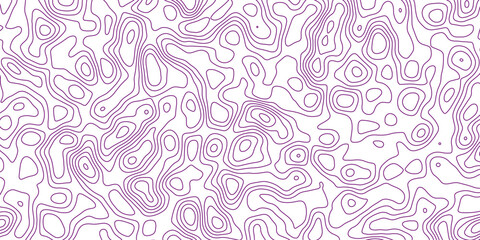 Naklejka premium Freehand Lines Creating a Stylized Topography Pattern