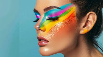 Creative and colorful makeup looks inspired by pride flags