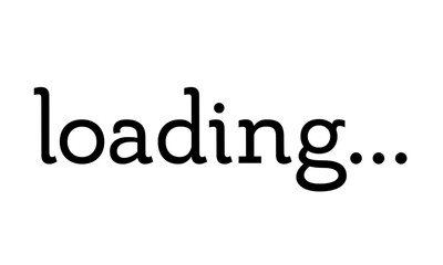 LOADING - Text illustration isolated on transparent background