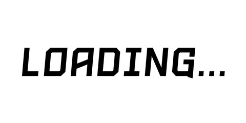 LOADING - Text illustration isolated on transparent background