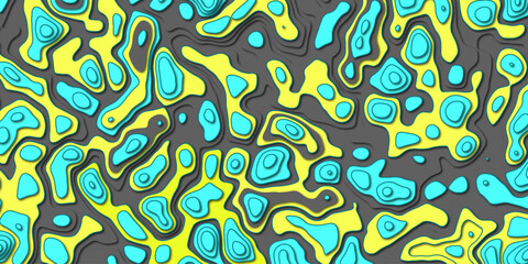 Abstract mapping line texture with layered organic and curved contour shapes

