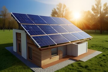 solar panels on a roof