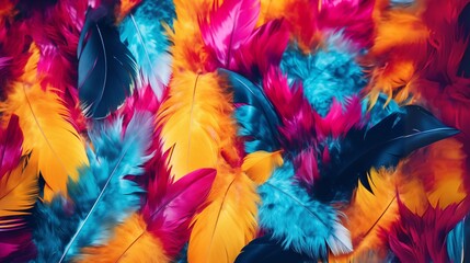 colorful feathers background