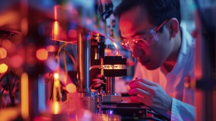 A team of engineers can be seen working on a quantum computer prototype hinting at the continued advancement and evolution of this groundbreaking technology.