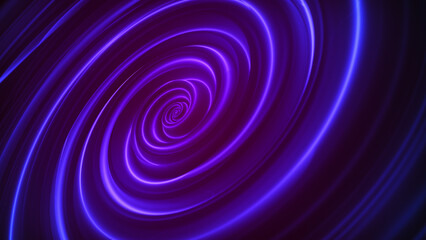 Abstract blurred circle background. Whirlpool. Liquid vortex. Radial abstract meandering golden tunnel background. The magic of a digital tunnel of a spiral vortex whirlpool. 3D rendering.