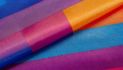 macro shot of fabric, textiles, synthetics, raised, shiny flag with bright colors, graphic, background texture close-up, queer lgbtq pride month