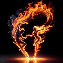 The letter S is depicted in fiery flames, creating a captivating and dynamic visual of fire forming the shape of the letter.