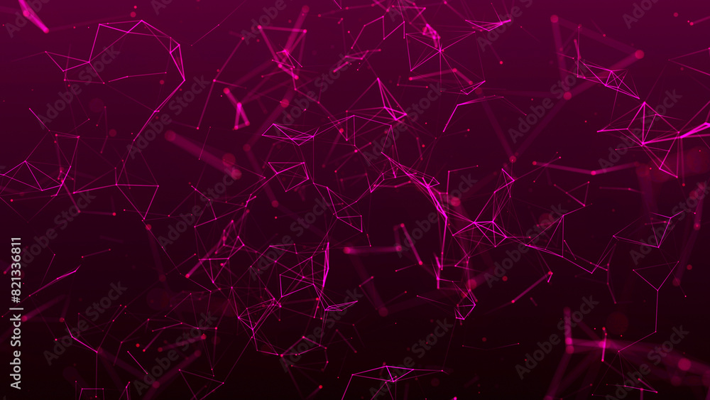 Poster abstract background with connecting dots and lines. network connection structure. plexus effect. 3d 