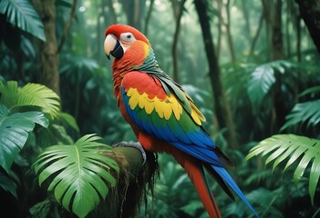 Obraz premium red and yellow macaw