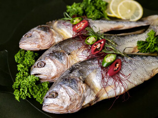 South korea food. dried yellow corvina