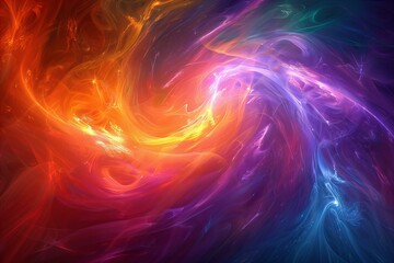 Abstract Colorful Swirling Light Patterns