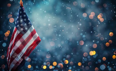 Fototapeta premium American Flag Flying in the Air