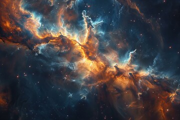 Fototapeta premium Stunning Cosmic Nebula in Deep Space
