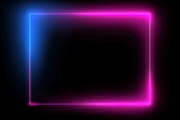 Multicolored neon lamps in a dark tunnel. Reflections on the walls.
