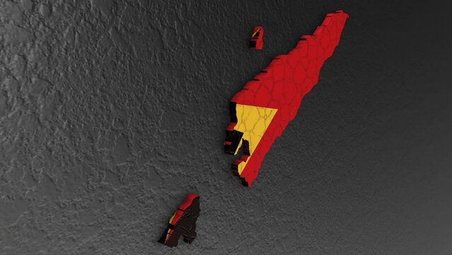 Timor Leste map 3d. 3d map of East Timor.