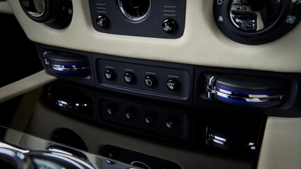 Heater controls in a car