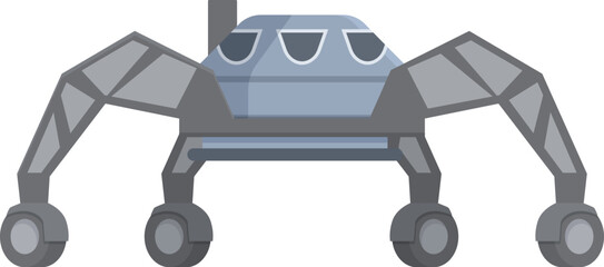 Vector graphic of a robot spider with a modern, sleek design, suitable for tech and scifi themes
