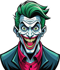 scary Joker vector  illustration,  Halloween scary clown, Scary clown vector design, 