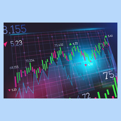 Market chart of business increase stock graph,investment profit on growth money,chart [illustration]