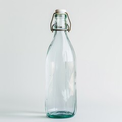 Glass Bottle with Swing Top. Generative AI.
