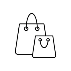 shopping bag vector icon. two bags icon