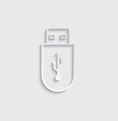 Vector usb flash drive  vector icon