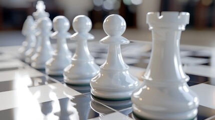 The white player making a quantum leap with their pawn piece advancing multiple spaces at once.