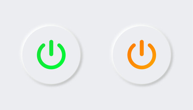 On off button neumorphism design