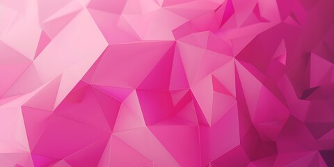 Naklejka premium Abstract Background of triangular Patterns in magenta Colors. Low Poly Wallpaper 