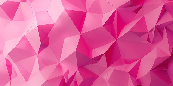 Abstract Background of triangular Patterns in magenta Colors. Low Poly Wallpaper
