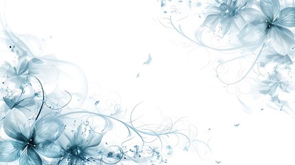 Delicate blue flowers on a white background.